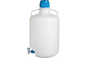 SP SCIENCEWARE SP Bel-Art Autoclavable Polypropylene Carboy with Spigot Leak-Proof, 20L- Chemical Resistant, Food-Safe, Sterilizable for Lab, Pharmaceutical, and Industrial Use (5.3 Gallons) (F11846-0050)