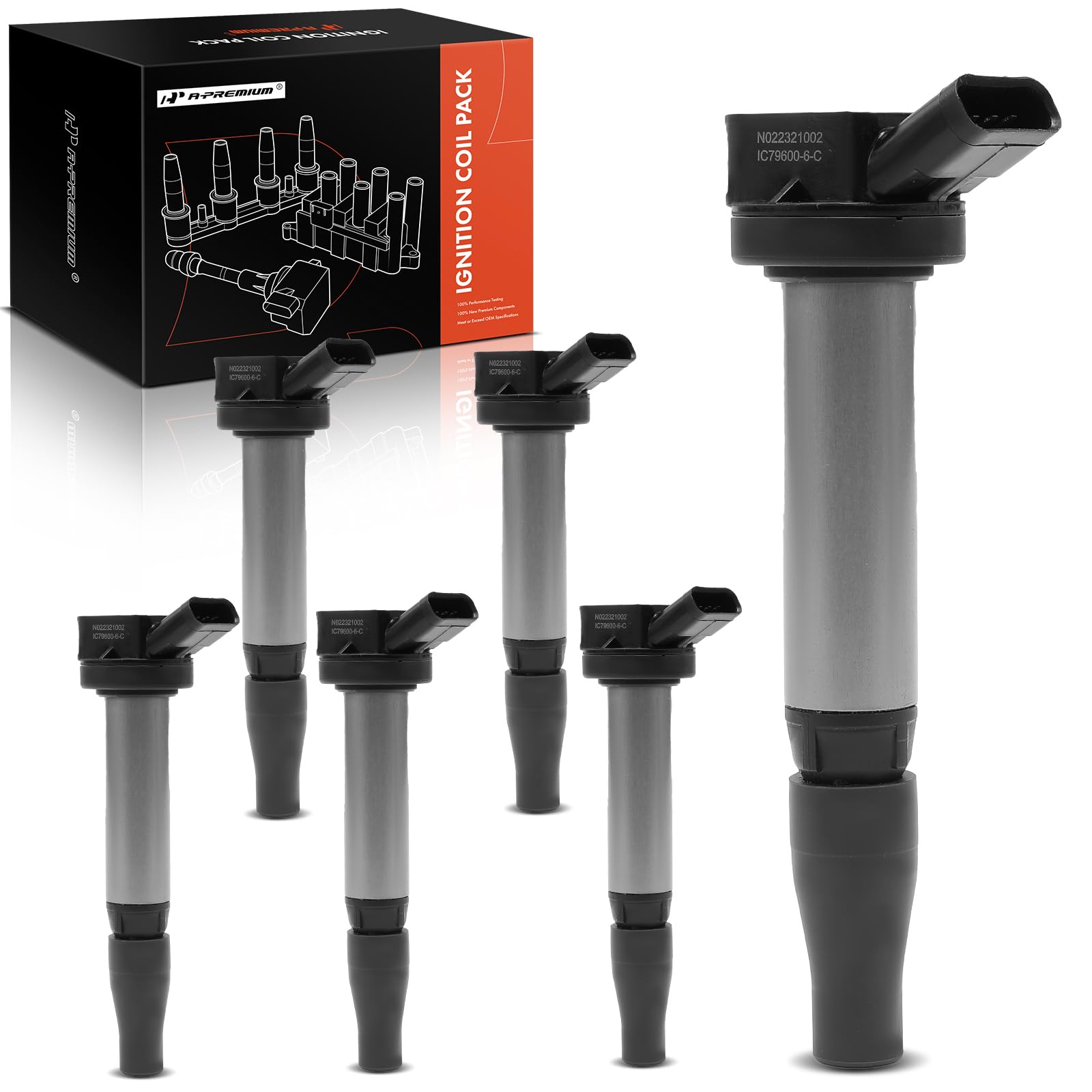 Photo 1 of A-Premium 6PCS Ignition Coil Packs Compatible with Toyota & Lexus Vehicles - V6 3.5L - Tacoma 2016-2023, Highlander 2017-2022, RX350 2016-2022, RX350L RX450H IS300 IS350 GS350 GS450H