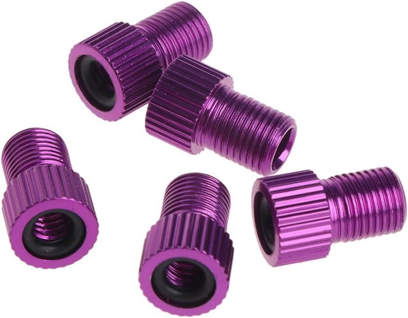 lyqdxd 5pcs Presta Schrader Bicycle Valve Adapter Air Pump Road Bike Tire Gas Tube Tool