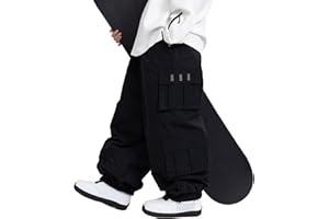 SNOWVERB Womens Mens Baggy Waterproof Snowboarding Pants Unisex Snow Cargo Warm Insulation Ski Pants