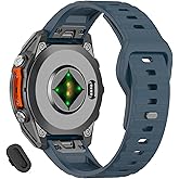 22mm Silicone Bands for Tactix 8/Fenix 8 Pro AMOLED 47mm/E/7 pro/7/6 pro/6/5 Plus/5, Quick fit Watch Strap Compatible with Garmin quatix 8/epix Pro/Approach S70 47mm/S62/S60/Descent G2/G1/G1 Solar