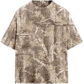 Camo Oversized Shirt Y2k Crewneck Maple Leaf Printed Short Sleeve Unisex Summer Graphic Tees