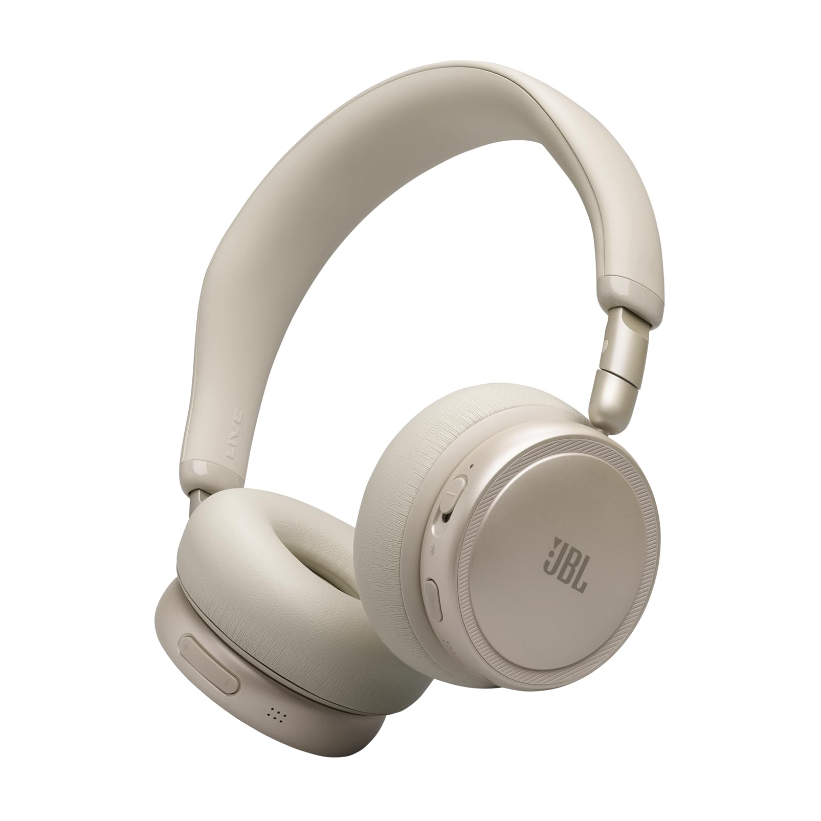 JBL Live 680NC Cuffie On‑Ear Wireless con Cancellazione del Rumore, Beige