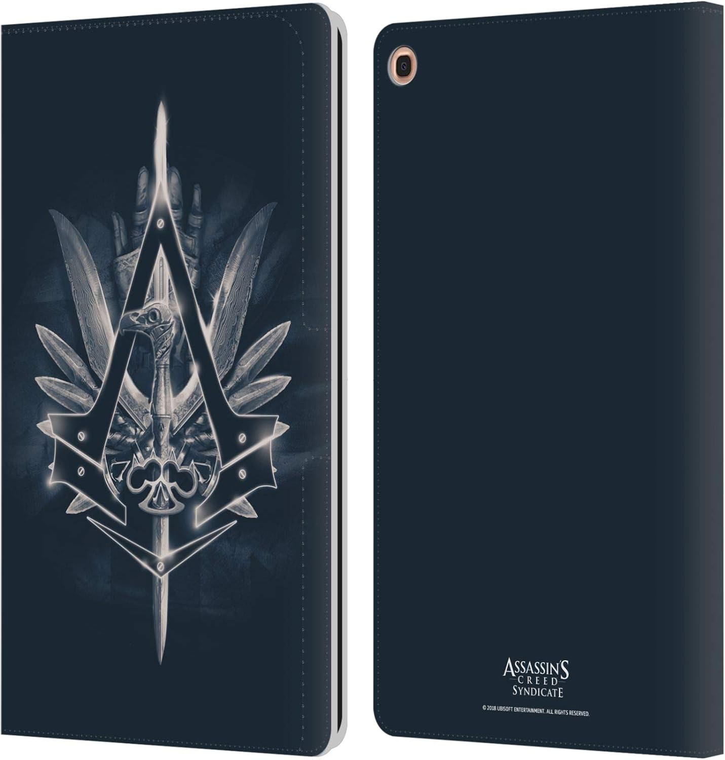 Amazon Com Head Case Designs Officially Licensed Assassin S Creed Starrick Templar Syndicate Logo Art Leather Book Wallet Case Cover Compatible With Samsung Galaxy Tab A 10 1 2019