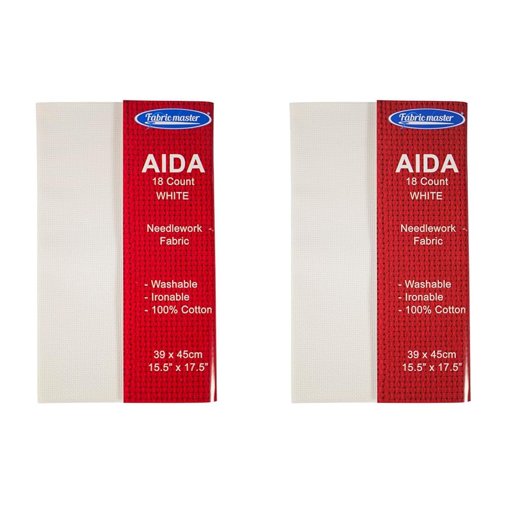 Mouldmaster Aida 18 Count White 39x45cm (Pack of 2)