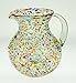 Mexican Glass Margarita or Juice Pitcher, Pebble or Bumby Confetti, Bola or Bowl Shape Design