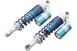 Newsmarts 2pcs Adjustable 12.5" 320mm Motorcycle Air Shock Absorbers for HONDA for Suzuki for Yamaha for Kawasaki ATV Go Kart Quad Dirt Sport Bikes, Blue