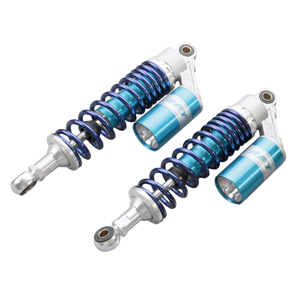 Photo 1 of Newsmarts 2pcs Adjustable 12.5" 320mm Motorcycle Air Shock Absorbers for HONDA for Suzuki for Yamaha for Kawasaki ATV Go Kart Quad Dirt Sport Bikes, Blue
