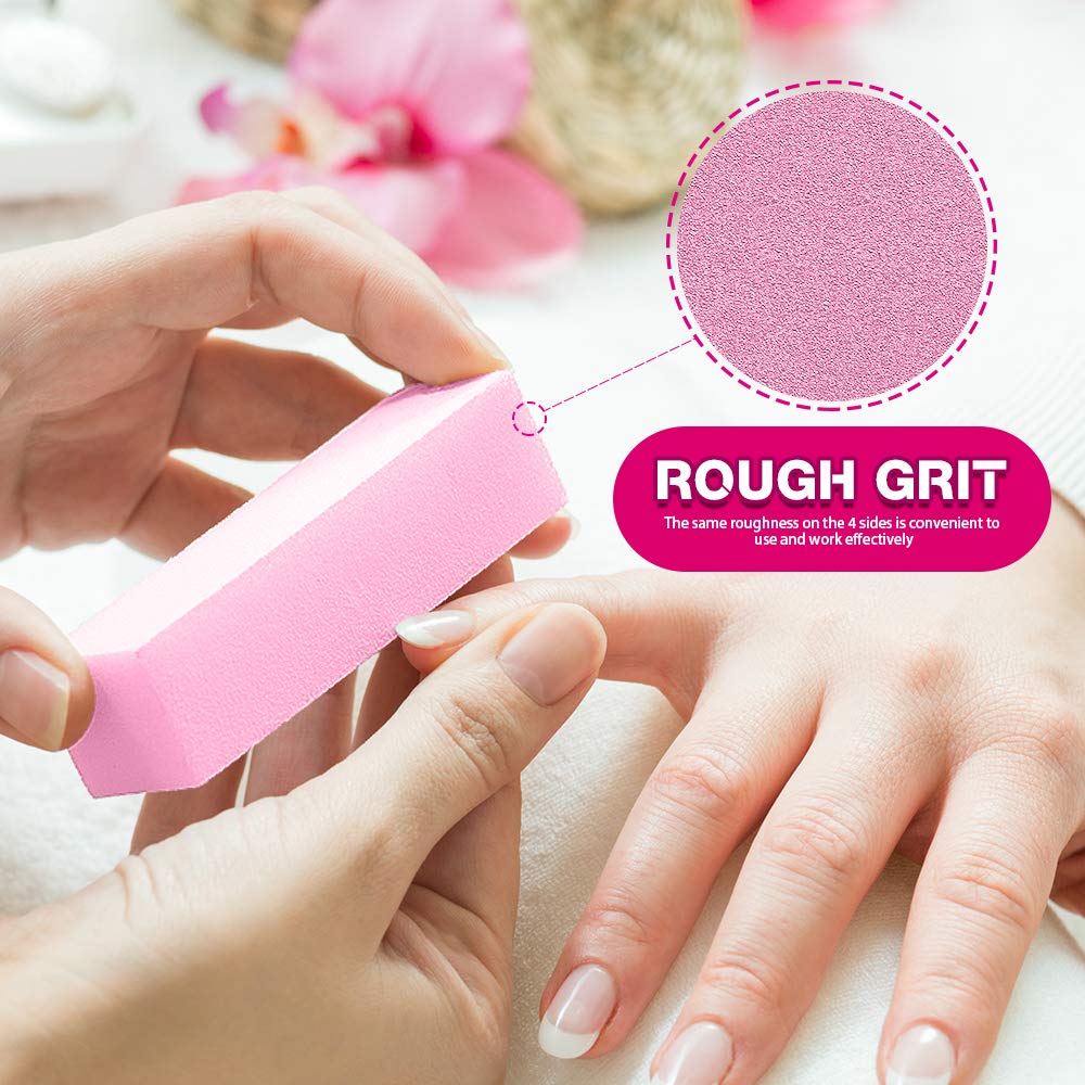 Nail Files And Buffers, Teenitor 100/180 Grit Emery Board Double Sided Professional Manicure Tool Buffer And Shine Block Kit Nail Care Products 10pcs/Pack : Beauty