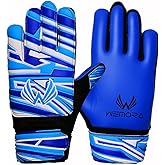 WEMORA Soccer Goalie Gloves for Kids Youth Junior Boys 4mm Anti Slip Strong Grips Palm Football Goalkeeper Gloves