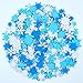 Aneco 600 Pieces Foam Snowflake Stickers Self-Adhesive Snowflake Shape Stickers for DIY Craft Projects, Assorted Color and Sizes