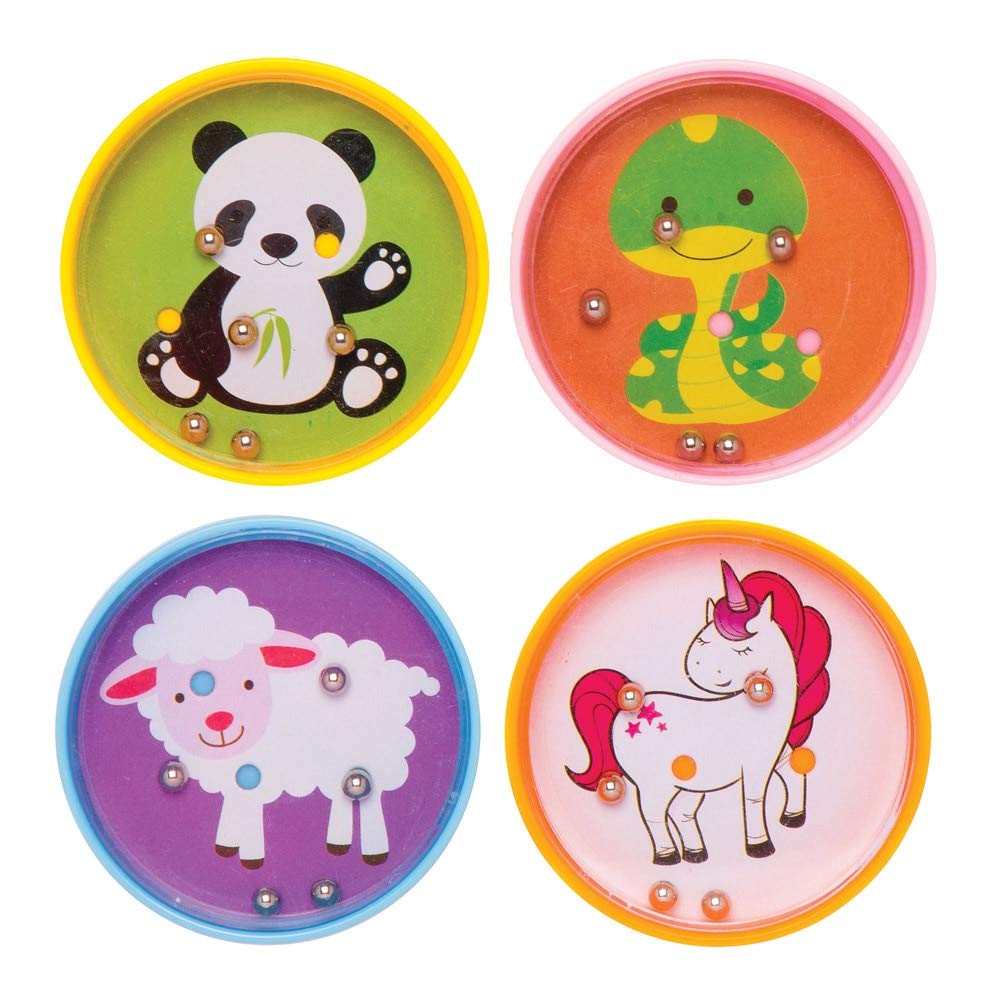 Baker Ross AT947 Mini Ball Puzzle Games - Pack of 8, Perfect for Kids Goodie Bags, Halloween Party Favours, Pinata Filler or Birthday Present