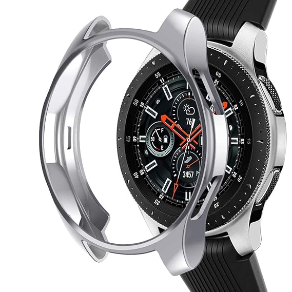 Case Compatible Samsung Galaxy Watch 46mm, NaHai TPU Slim Plated Case Shock-Proof Cover All-Around Protective Bumper Shell for Galaxy Watch 46mm ...