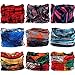9PCS & 6PCS Multifunctional Stretchable Sport & Casual Headwear, Headband Scarf Bandanna Headwrap Mask Neckwarmer & More 12-in-1