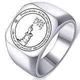 Detailed Engraved Fourth Pentacle of The Moon Mens