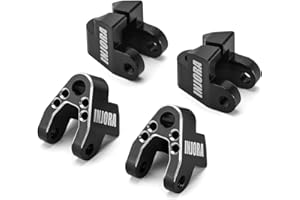 INJORA Aluminum Shock Mount Height Lift Kit for 1/18 RC Crawler TRX4M Defender Bronco Upgrade, Black