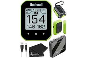 Wearable4U Bushnell Phantom 3 Slope GPS Golf Green with Slope Technology, Touchscreen, Magnetic Cart Mount with Power Bank and Towel Bundle
