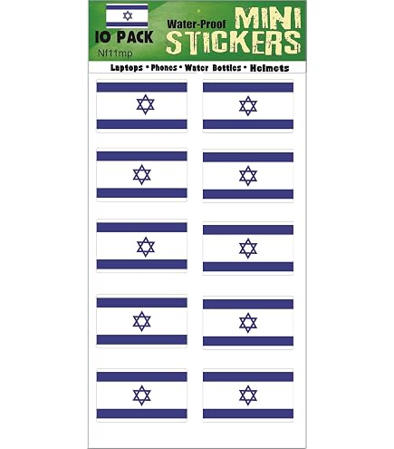 Israeli Coat of Arms Sticker - Decal - American Made - UV Protected Israel Flag Isr Il Coa