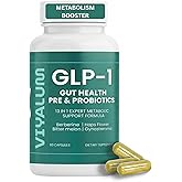 VIYALUM GLP-1 Natural Supplement with Berberine & Chromium for Women & Men | Probiotics & Prebiotics for Hunger & Metabolism Support + Energy | No Caffeine | (60 Capsules) | Veteran Owned