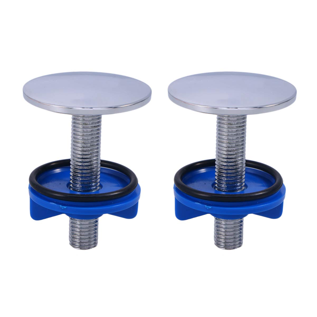 DOITOOL 2Pcs Kitchen Sink Hole Cover, Stainless Steel Tap Blanking Plug Plate Stopper Cover Faucet Hole Cover for Home Kitchen Bathroom Sink