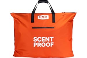 GearOZ Scent Proof Hunting Bag for Clothes Storage, Versatile Water Resistant Large Capacity Duffle Bag for Hunter, Traveling, Camping, 1 Pack, Orange