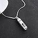 IMEIM Cremation Jewelry with Transparent Window Memorial Urn Necklace Keepsake Urn Pendant Bereavement Gift, Set of 4 (Silver)