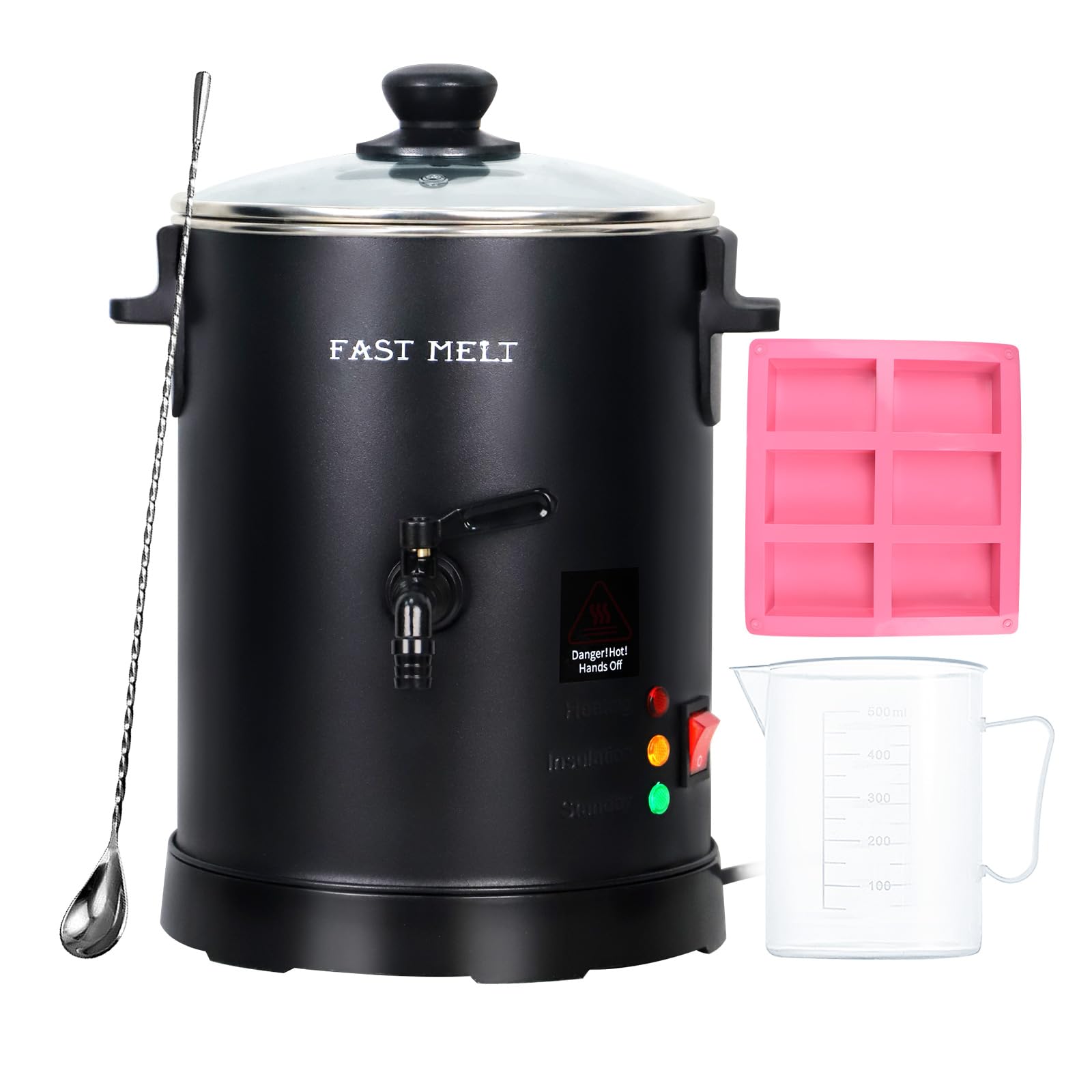 Photo 1 of FAST MELT 6Lbs Soap Base Melter - Soap Making Kit with Constant Temperature Control Melter, Quick Pour Spout, Ideal for Homemade Soap Business Fast Loading Easy Clean