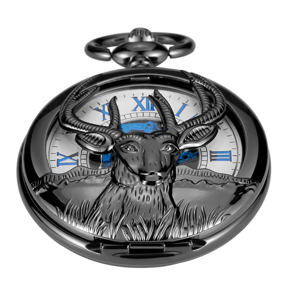Skeleton Goat Manual Winding Men's Mechanical