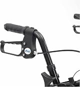 Drive Medical Blue 4 Wheel Walker Folding Rollator with Padded Seat view 3