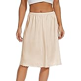 Subuteay Half Slips for Women Underdress Lace Slip Skirt Knee-Length Underskirt