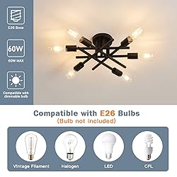 ASGYISA Semi Flush Mount Modern Ceiling Light
