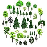 Fyess About 30pcs Mixed Model Trees 1.5-6 inch