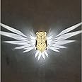 Flying Ideas 3D Animals LED Wall Light，Magical Owl Wall Lamp, 3D Illusion Night Light with Hologram Effect, Creative Bald Eagle, Owl & Lion Head Wall Lamps, for Stairway, Hallway, Kitchen (Owl)
