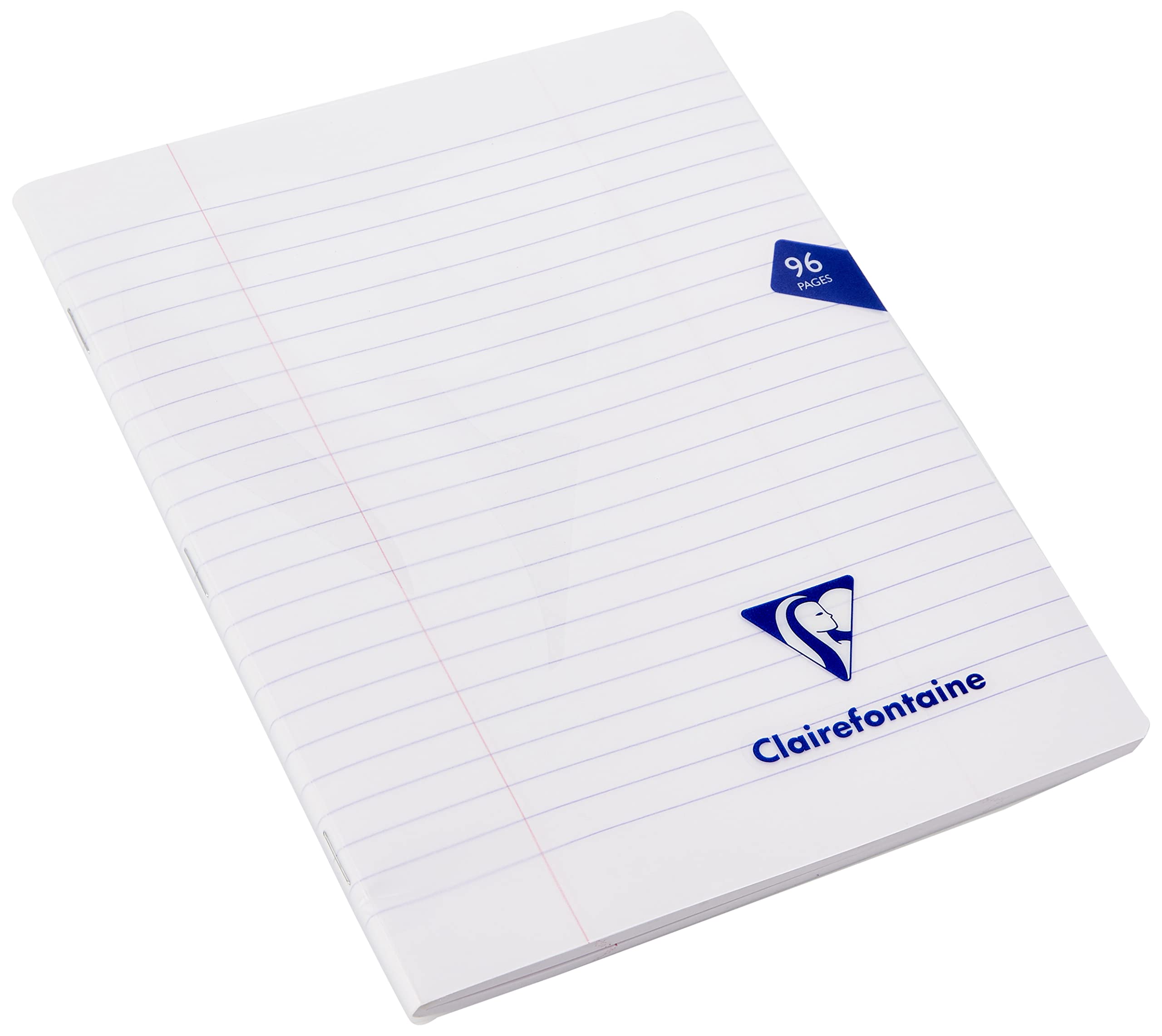 Clairefontaine 303745C - One Mimesys Staplebound Notebook - Size: 17x22 cm - 96 Lined Pages with Margin - White Paper 90 g - Polypro Cover - Random Colour