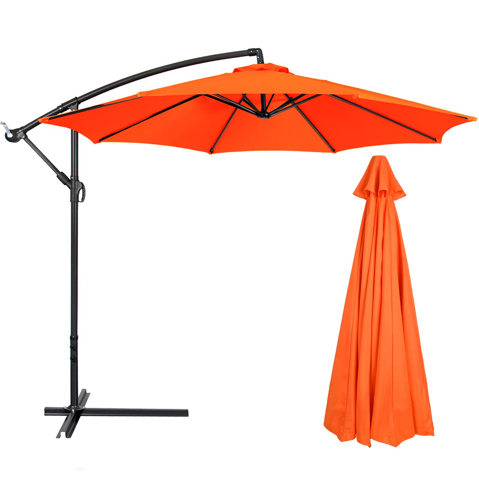 Photo 1 of Flueyer 10 FT 8 Rib Umbrella Canopy Replacement Outdoor Market Patio Table Umbrella Strong and Thicck Canopy Cover for Backyard Garden Courtyard Swimming Pool Lawn (Canopy ONLY), (8 Ribs)