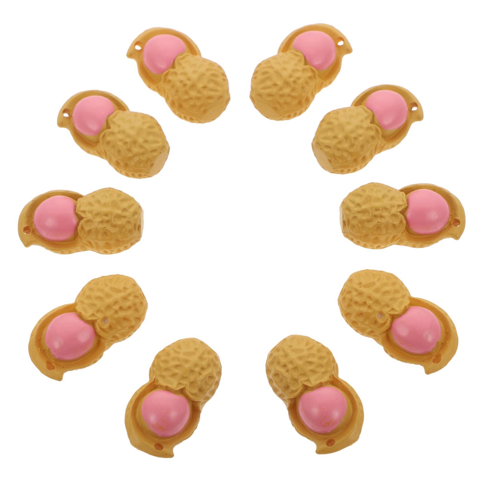 Operitacx 10pcs Peanut Pendant Charms Key Ring Hanging Pendant for Jewelry Making Peanut Keychain Pendants Bag Ornament Keyrings Decor for Crafts and Accessories