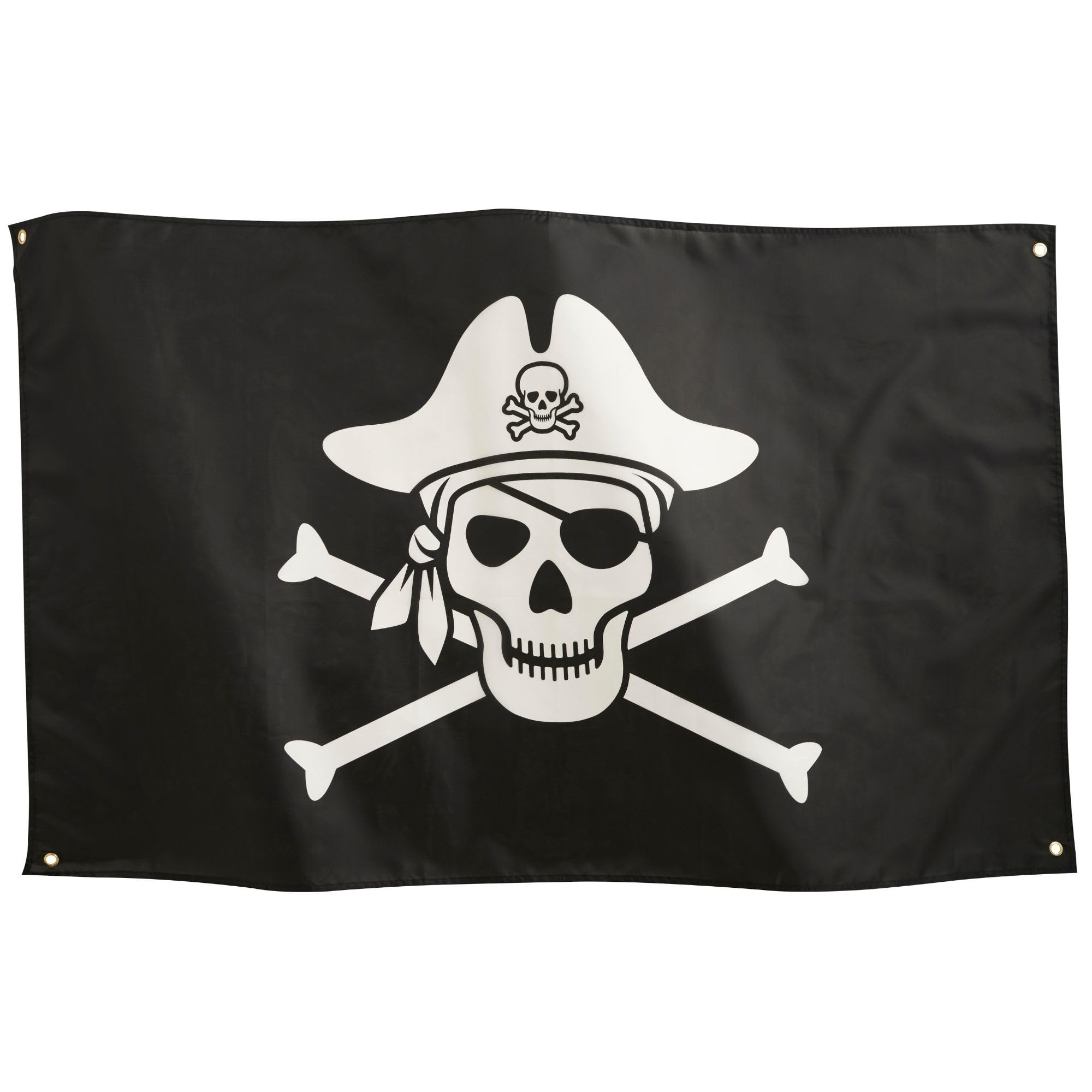 Runesol Pirate Flag 3x5, 91x152cm, Jolly Roger, Skull and Crossbones, 4 Grommets, Brass Eyelet in Every Corner, Party Flags, Halloween Decorations, Premium Flags, Waterproof, Inside, Outside — image 1