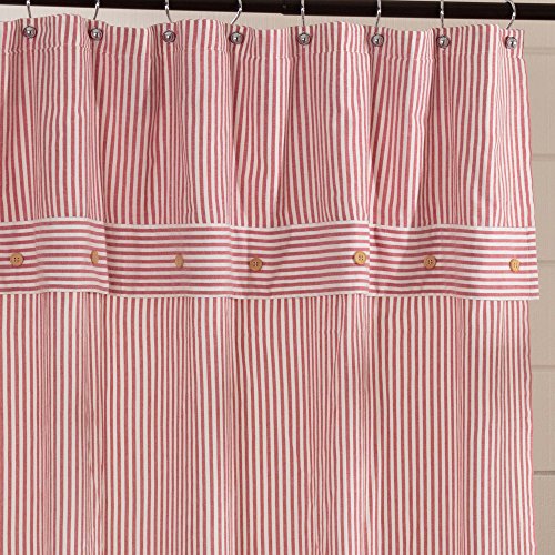 Piper Classics Farmhouse Ticking Stripe Shower Curtain 72 X 72