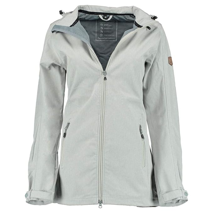 Kjelvik | Damen Kurzmantel Softshell | Lynn | Uni Farben | Abnehmbare Kapuze