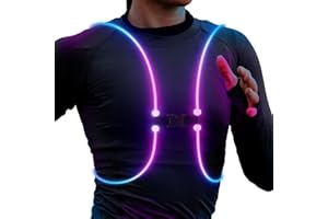 ORIGCHARGE Running Lights For Runners, Reflective Running Vest, Reflective Running Gear Walking Vest For Women, Night Running Gear, Light Up Running Vest, Gifts For Runners, Safety Running Vest For Women & Men