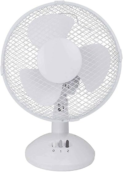 Status Desk Fan 9 Inch Oscillating Portable 2 Speed White S9DESKFAN1PKB