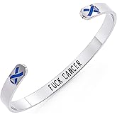 Happy Kisses Cancer Awareness Bracelet - Ribbon, “Funk Cancer” & I Am Survivor - Gift for Women and Men
