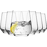 Krosno Water Drinking Glasses, Set of 6, 13.5 oz, Splendour Collection, Elegant Tumbler Collection, Ideal for Everyday Use and Entertaining, Lead-Free Crystalline, Dishwasher Safe, Made in Europe