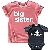 Big Sister Little Brother Outfit Matching Shirts Sets Baby Newborn Outfits Shirt