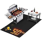TOHONFOO 90 x 48 in Extra Large Grill Mat for Outdoor Grill - Grilling Mats for Outdoor Grill to Protect The Deck, Patio, Pavers - Easy to Clean BBQ Mats - 0.6mm