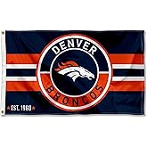 Denver Broncos Patch Button Circle Logo Flag Large 3x5 Banner