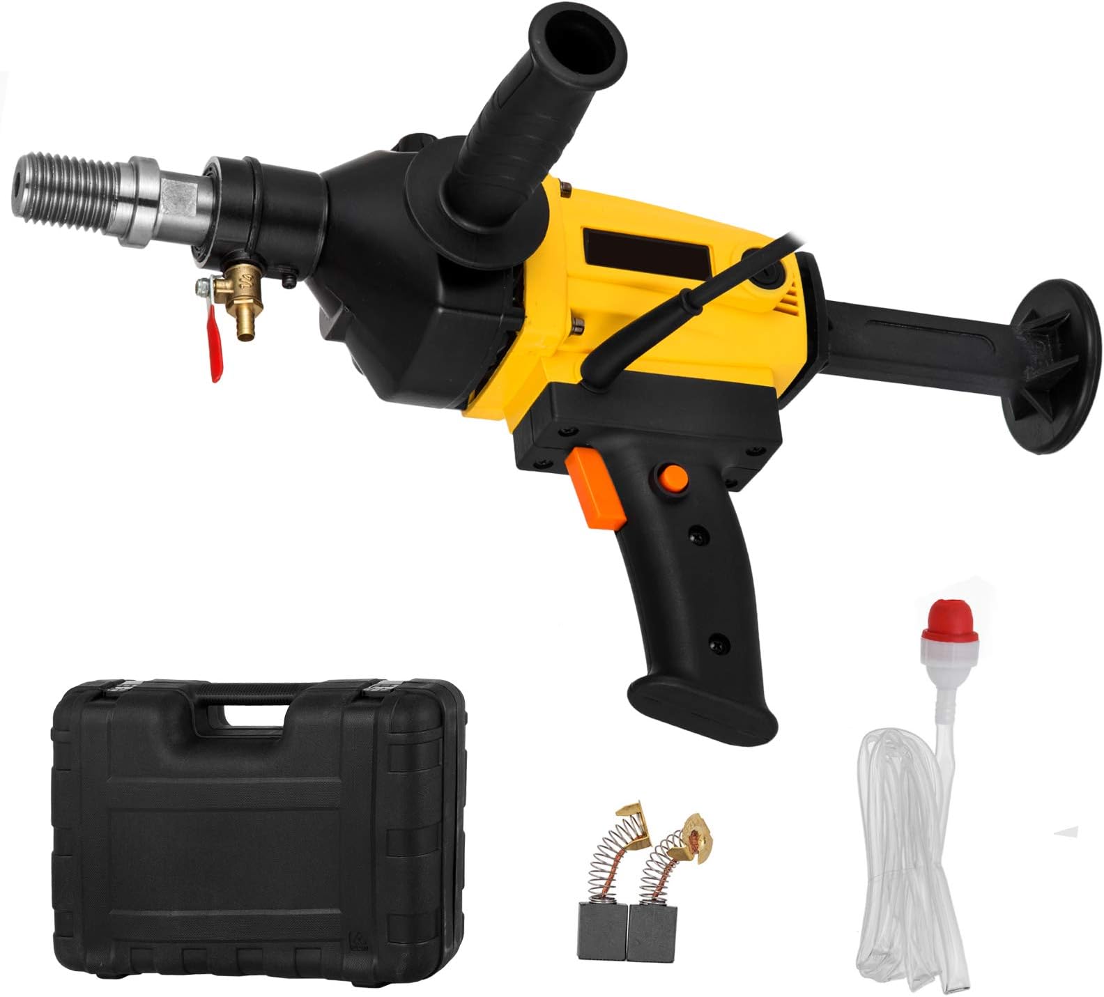 OrangeA 4 Inch 110MM Diamond Core Drilling Machine Handheld Diamond Core Drill Rig Variable Speed Wet Dry Core Drill Rig for Diamond Concrete Drilling Boring (4 Inch 110 mm)