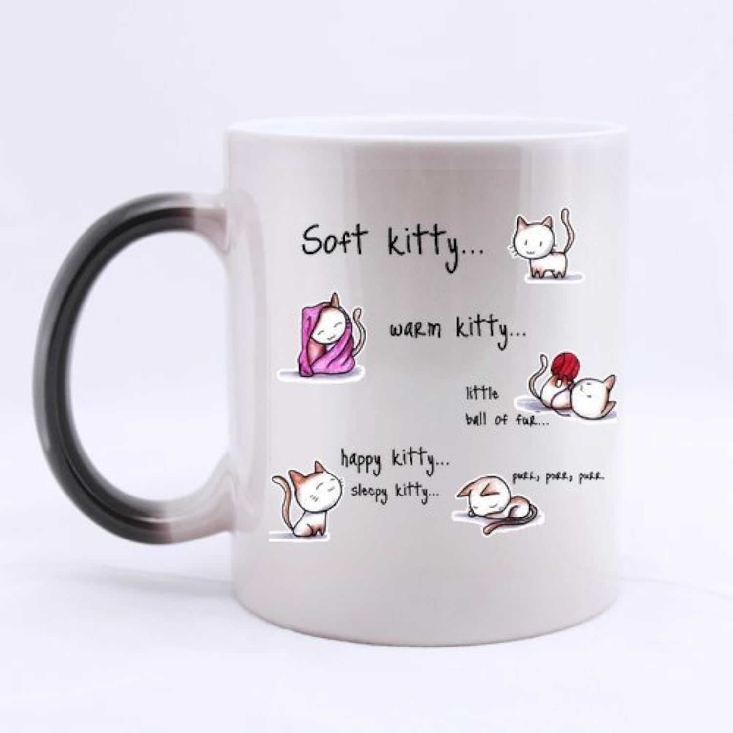 11oz Funny Cat Mug - Soft Kitty Warm Kitty Color Changing Coffee Mug