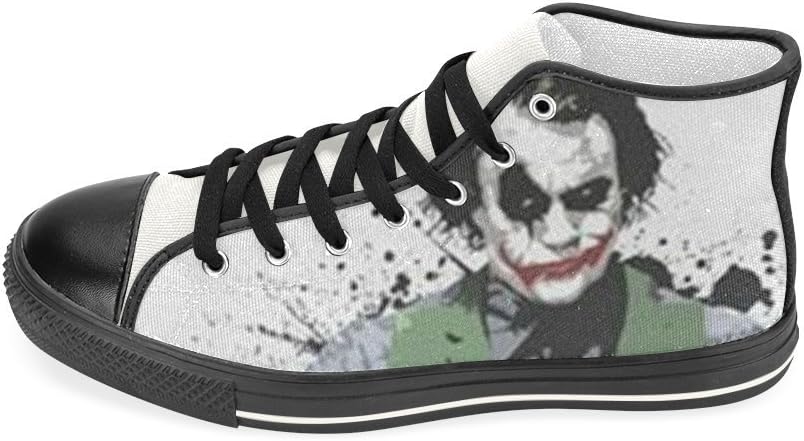 Angelinana Custom Joker Heath Ledger Vintage Floral Men's Classic High Top Canvas Shoes-12US