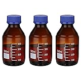 PATIKIL 3 Pack Reagent Media Storage Bottles, 500ml